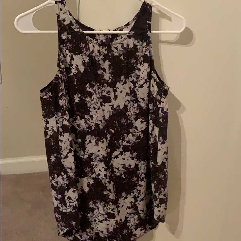 Cynthia Rowley 100% silk - abstract floral blouse